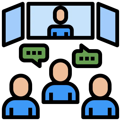 conference icon representing professional corporate event management services